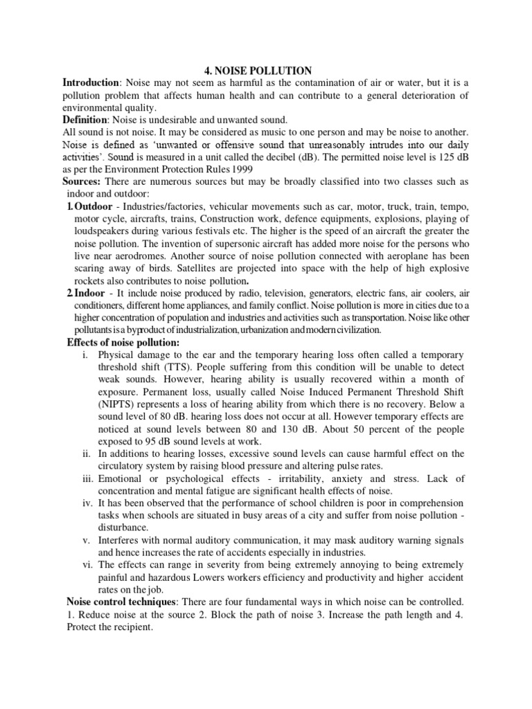 D Noise Pollution Pdf Pollution Acoustics