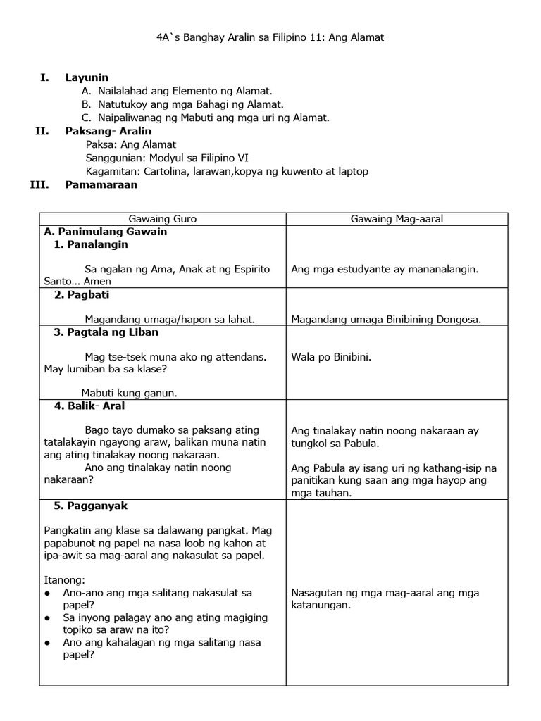 Banghay For Demo | PDF