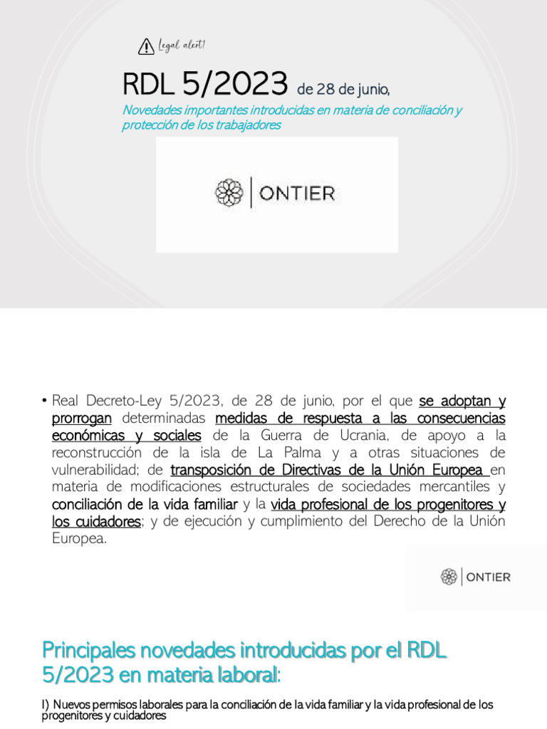 2023_RDL 5-2023. Implicaciones Laborales. Ontier | PDF | Invalidez ...