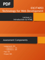 03CIT4053 Lecture 1 HTML