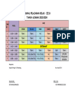 Jadwal Pelajaran Kelas 3b