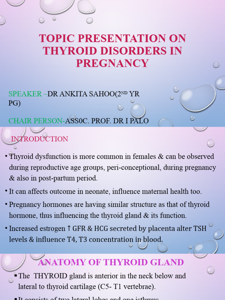 Thyroid Disorders In Pregnancy Slideshare