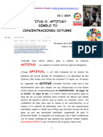 ¿Actitud, o Aptitud¿ Dímelo Tú. Concentraciones Octubre 2023