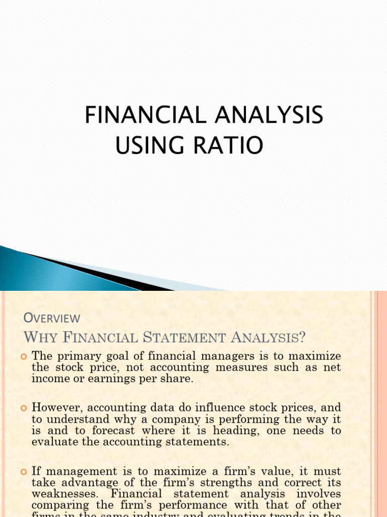 Financial Ratio Analysis Overview | PDF | Equity (Finance) | Dividend