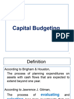 Lec 09 Capital Budgeting