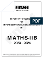 Senior Maths Iib Ipe Imp Q.bank 2023-2024