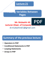 Lect 21 Passing Variables Between Pages