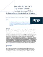 Accounting For Business Income in Measuring Top Income Shares Integrated Accrual Approach Using Individual and Firm Data From Norway