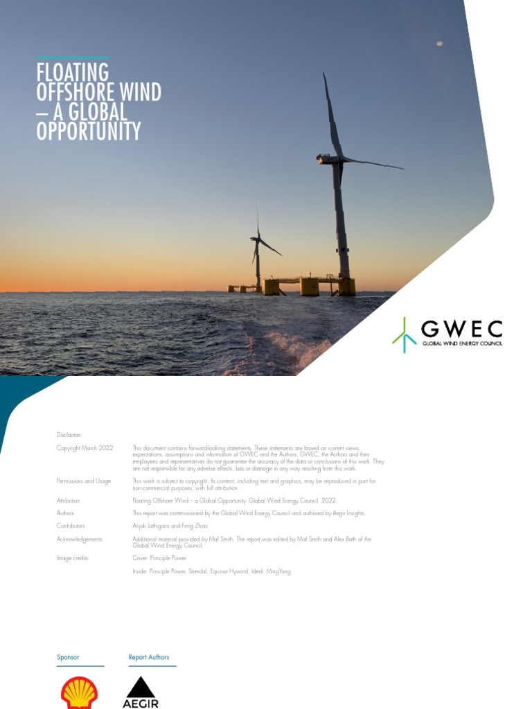 GWEC Report Floating Offshore Wind A Global Opportunity | PDF