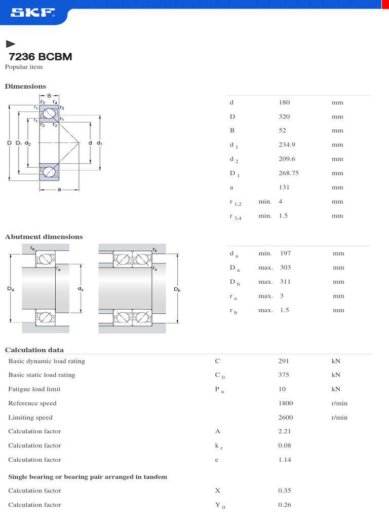 Abutment Dimensions and Load Ratings | PDF | Mechanical Engineering ...