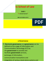 Cyber Law - E-Governance