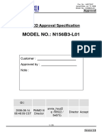 MODEL NO.: N156B3-L01: TFT LCD Approval Specification