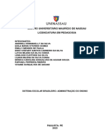 Sistema Escolar Brasileiro Administração Do Ensino (Grupo 8)