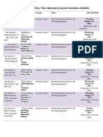 Module III - 2024 Laboratory Session Schedule