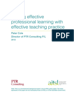 Linking Effective Professional Learning With Effective Teaching Practice - Cole