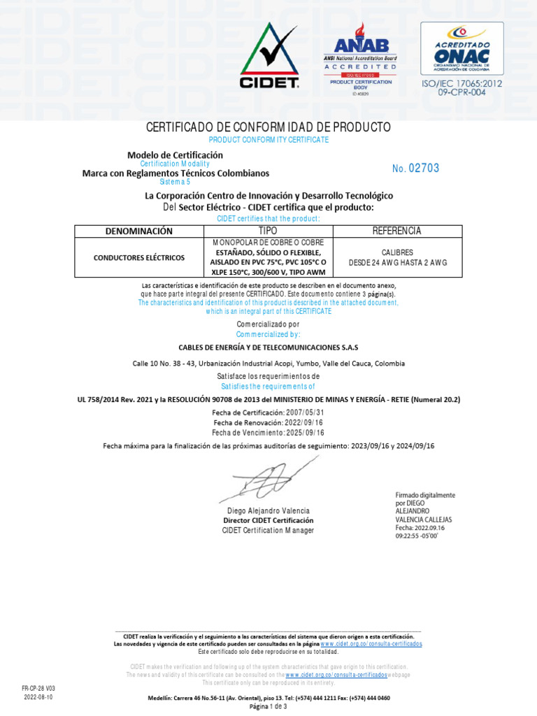Cable Iluminación 600v Awm PVC Rohs | PDF | Electricidad | Ingenieria ...