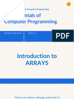 Week12 Arrays Part1 Student