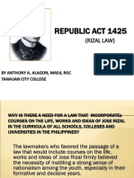 RA1425 Rizal Law