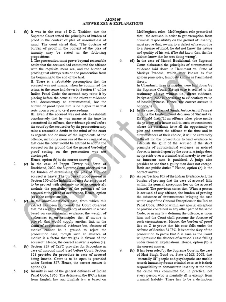 Burden of Proof in Indian Law Explained | PDF | Burden Of Proof (Law ...