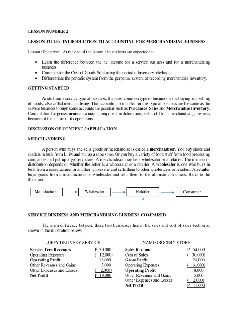 Accounting for Merchandising Businesses | PDF | Income Statement ...