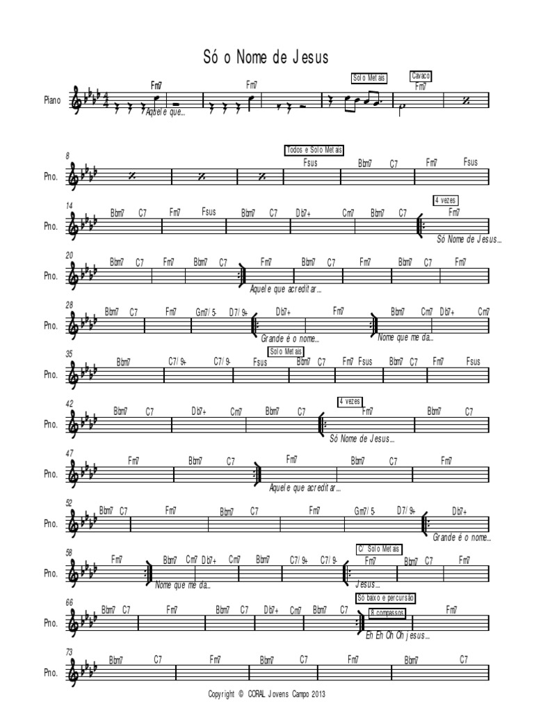 So O Nome De Jesus Pdf