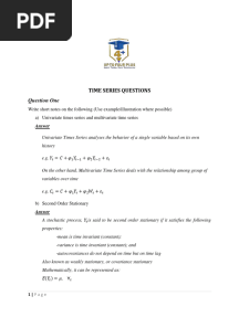 Time Series Question & Solution