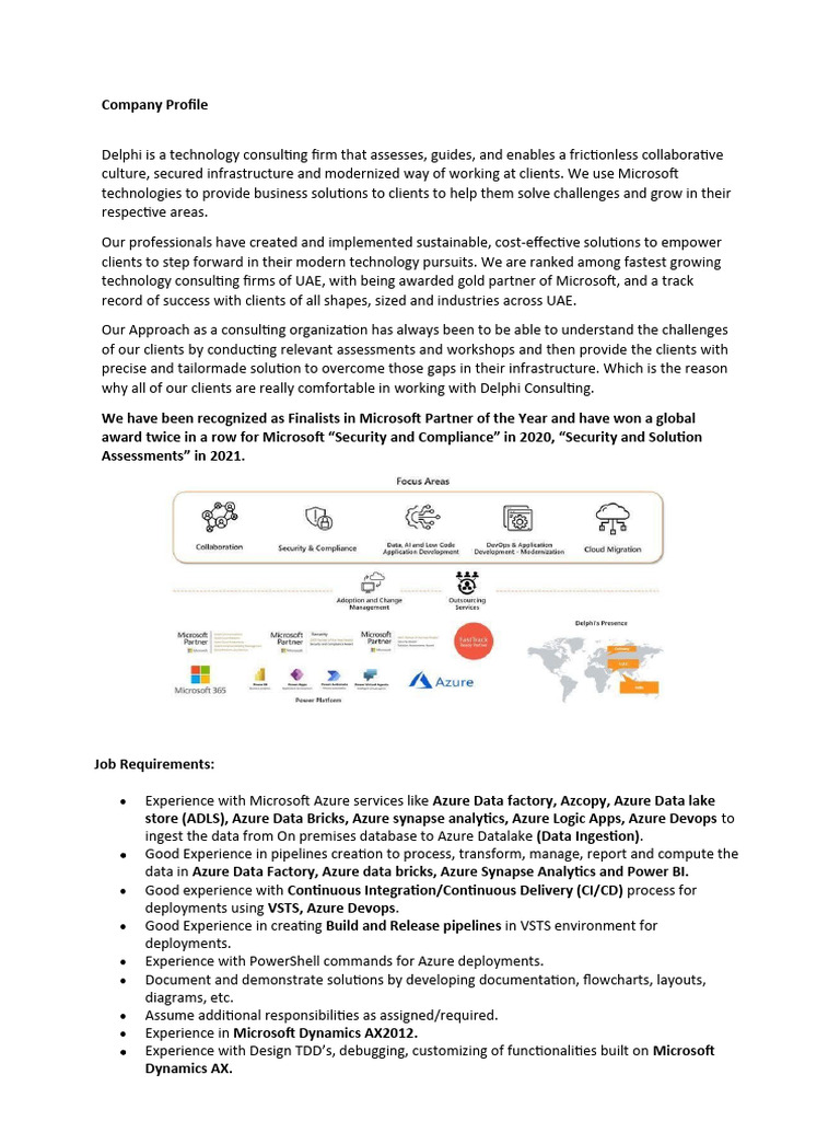 ETL Developer | PDF | Microsoft Azure | Analytics