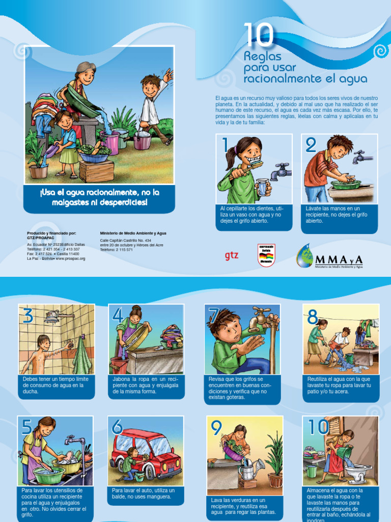 Reglas para el Uso Racional del Agua | PDF | Agua | Materiales ...