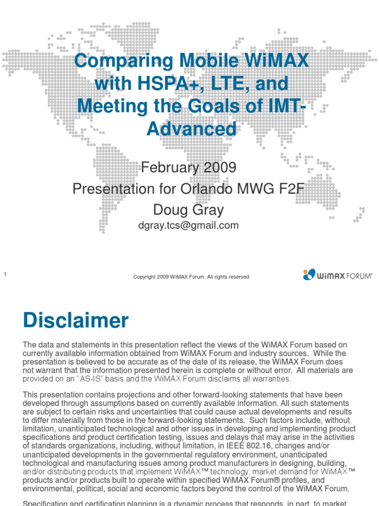 Mobile Wimax and Lte Feb 2009 Final | PDF | Wi Max | Lte ...