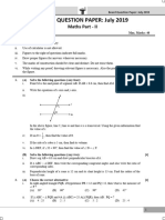 Maths Part 2 July 2019 STD 10th English Medium SSC Maharashtra State Board Question Paper