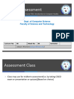 Midterm Assessment: Dept. of Computer Science Faculty of Science and Technology