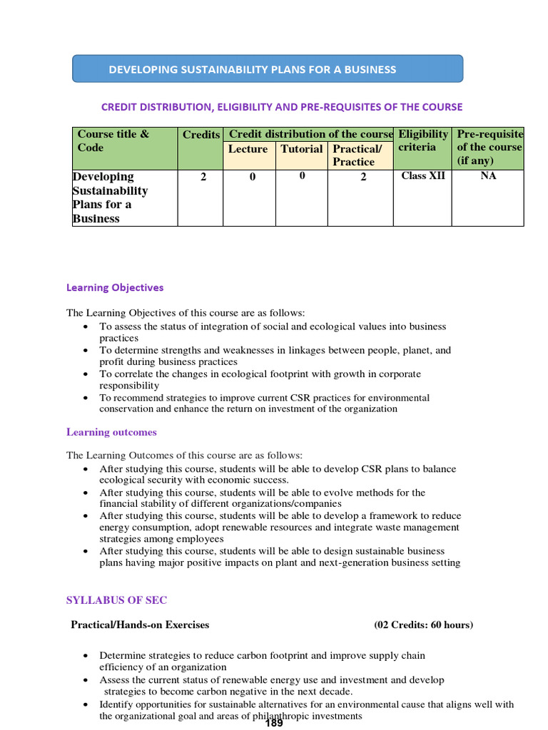 Paperdata Syllabus | PDF | Efficient Energy Use | Sustainability