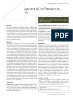 Policy On Management of The Frenulum in