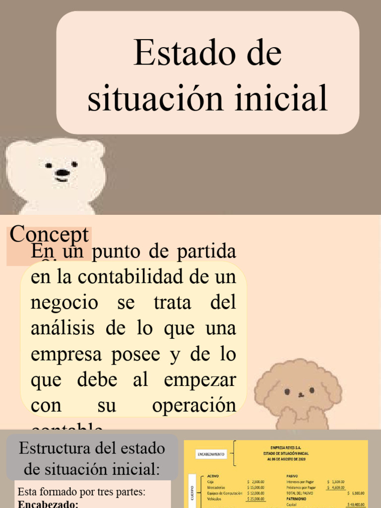 Ejemplo de Estado de Situación Inicial | PDF | Contabilidad | Economía ...