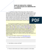 AULA 30 - Passado Do Indicativo Verbos Regulares de 1 Conjugação AR - Memórias de Infância - Adolescência