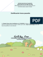 Certificado Pasantias