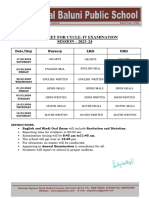 Datesheet Annual Exam 2023-24