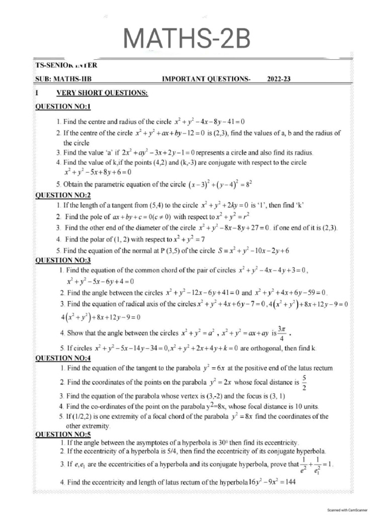 Maths-2B | PDF