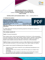 Activity Guide and Evaluation Rubric - Task 1 - Learning About Us