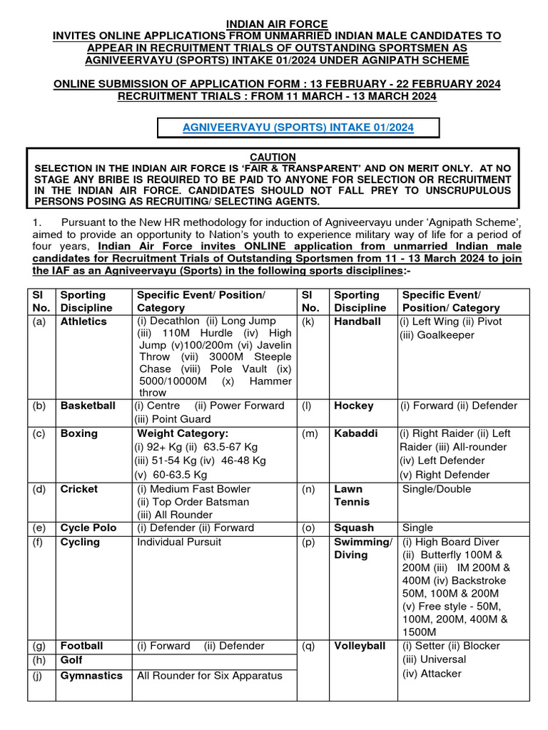 air-force-agniveer-sports-quota-recruitment-2024-notification-pdf
