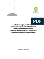 Analysis of Legal, Institutional and Financial Fullfilment of Chapter 27 Montenegro