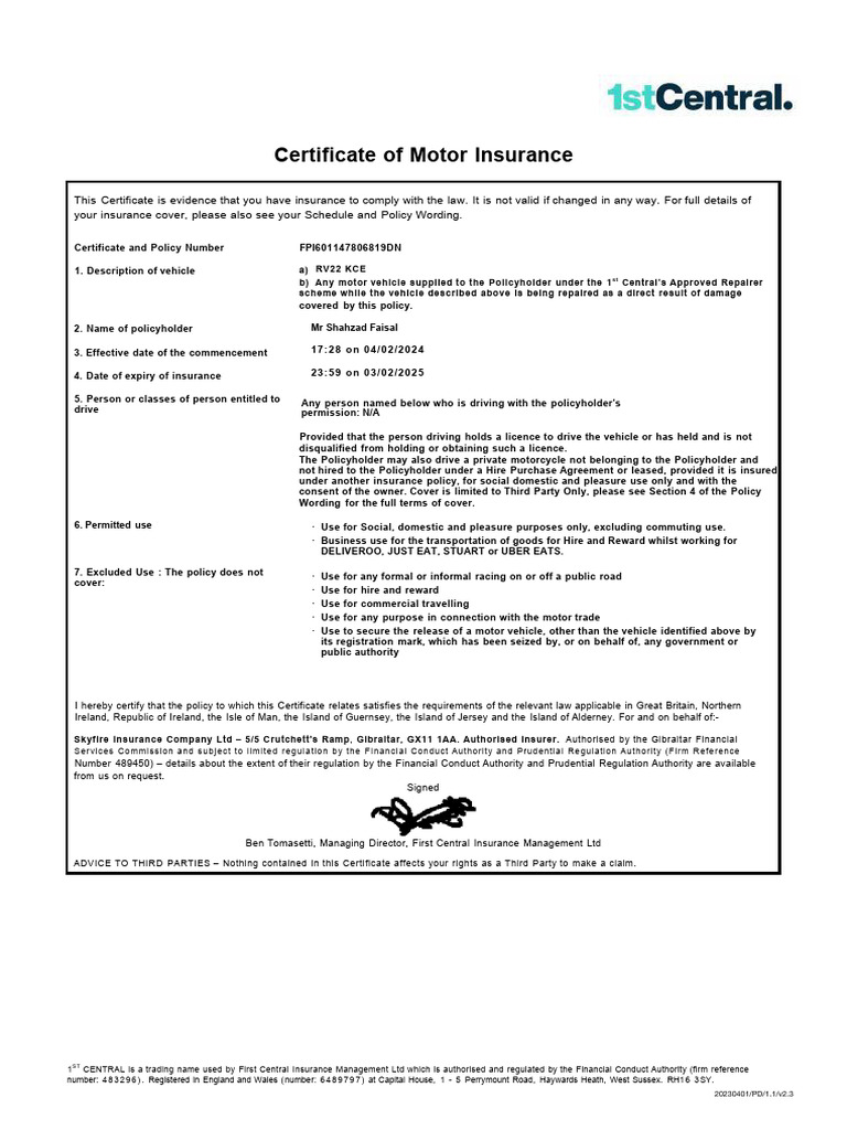 FR New New | PDF | Insurance | Vehicle Insurance