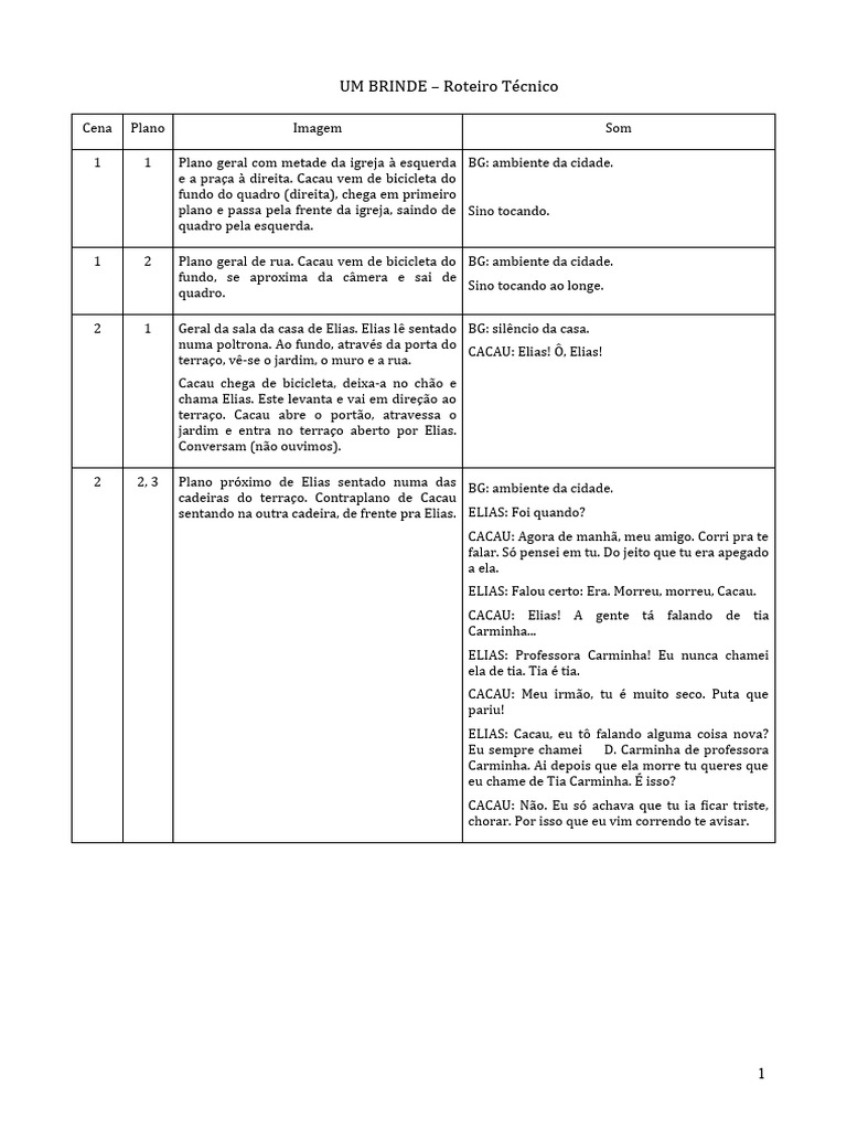Exemplo do Roteiro Técnico | PDF