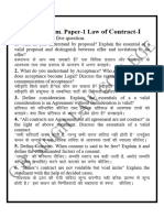 LL.B. 1 Sem. Paper-1 Law: of Contract-I