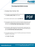 Percentage Formulas PDF