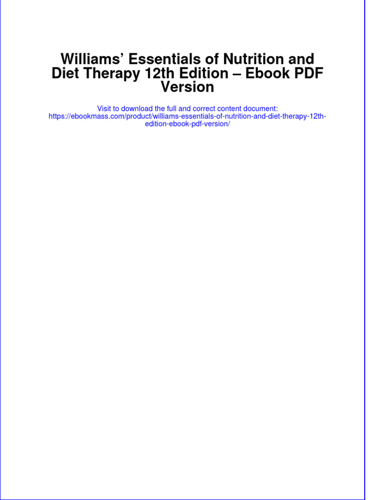 WILLIAMS NUTRITION FOR HEALTH FITNESS AND SPORT 12TH EDITION PDF FREE intelligence overview