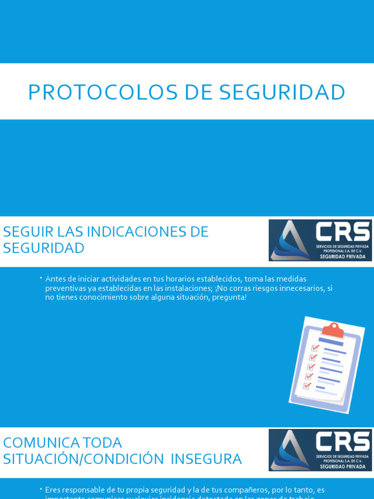 Protocolo de Seguridad en el Trabajo | PDF