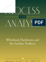George W. Shields - Process and Analysis. Whitehead, Hartshorne, and The Analytic Tradition (2002)