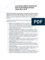 BRÄKLING, Kátia. Orientações Didáticas Fundamentais Sobre As Expectativas de Aprendizagem de Língua Portuguesa. São Paulo SEE, P. 26-42