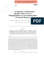A New Measure of Disclosure Quality - The Level of Disaggregation of Accounting Data in Annual Reports